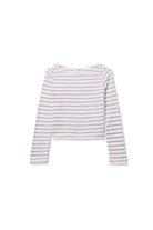 Striped long-sleeve shirt on a white background