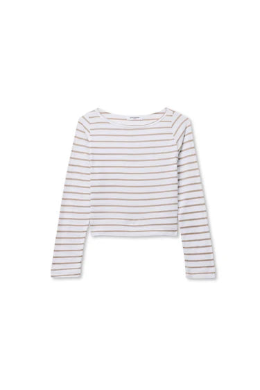 Striped long-sleeve shirt on a white background