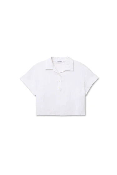 White polo shirt on a white background