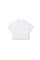 White polo shirt on a white background