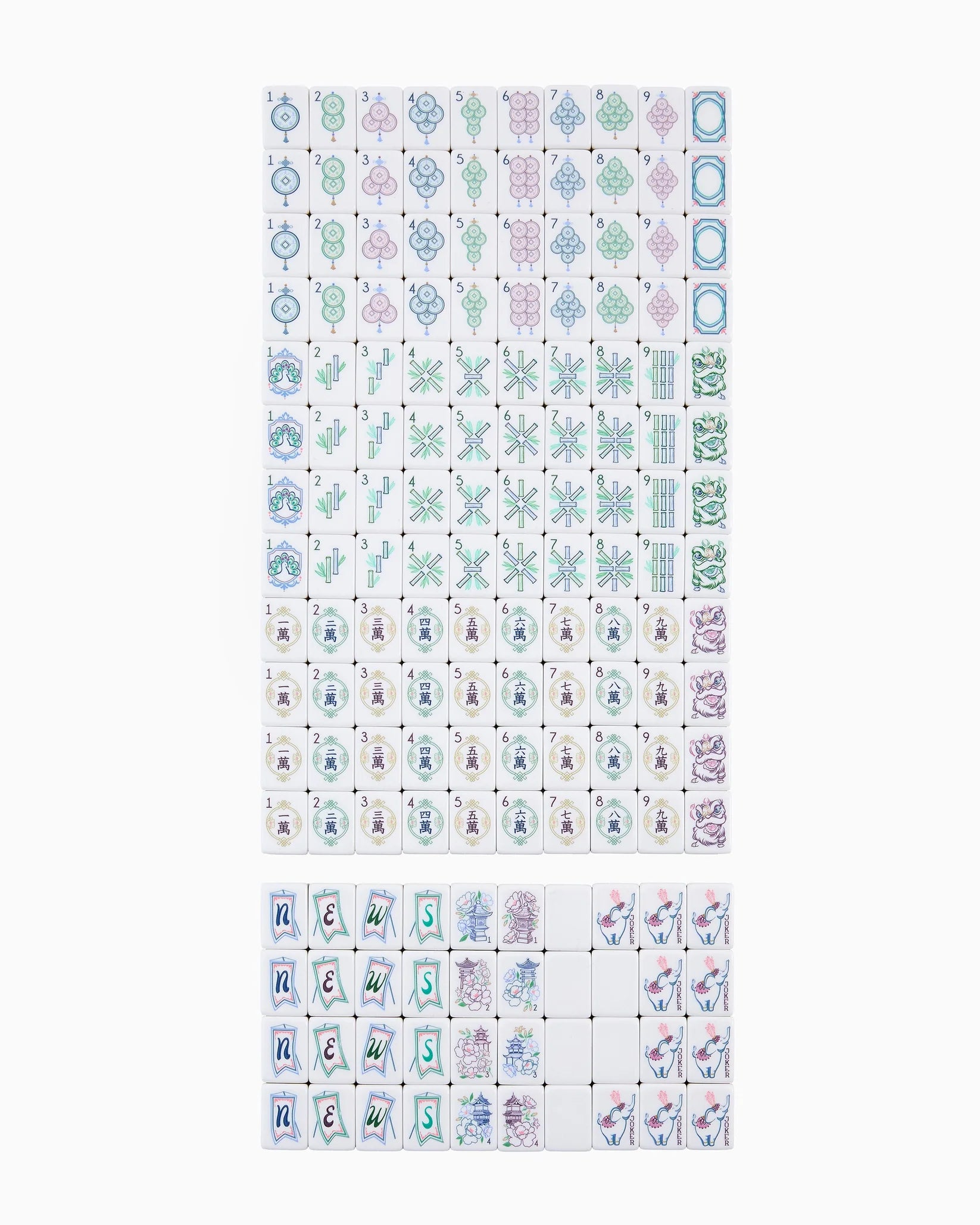 Set of decorative stickers with various designs on a white background