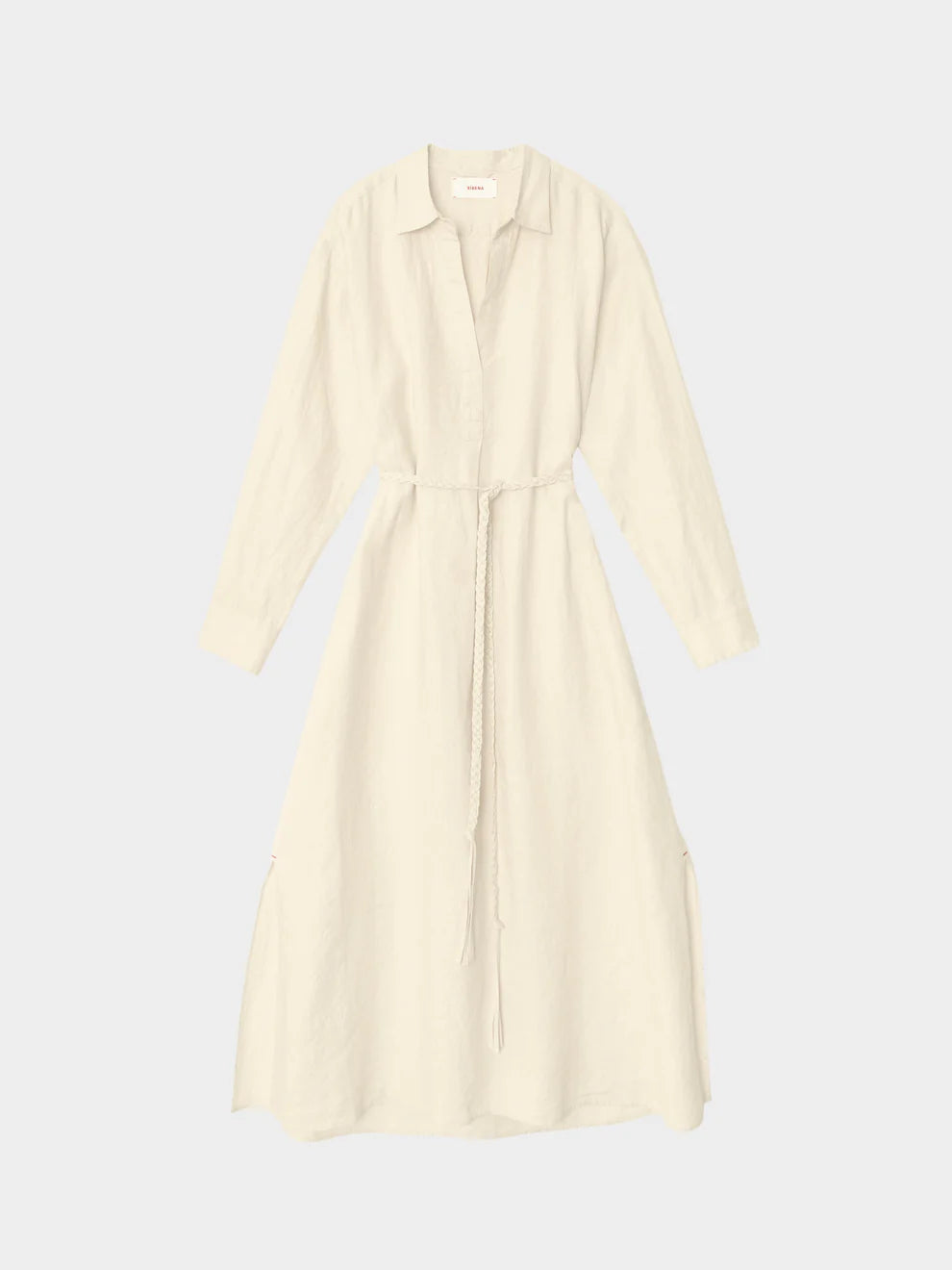 Beige trench coat on a light gray background