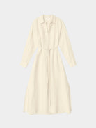 Beige trench coat on a light gray background