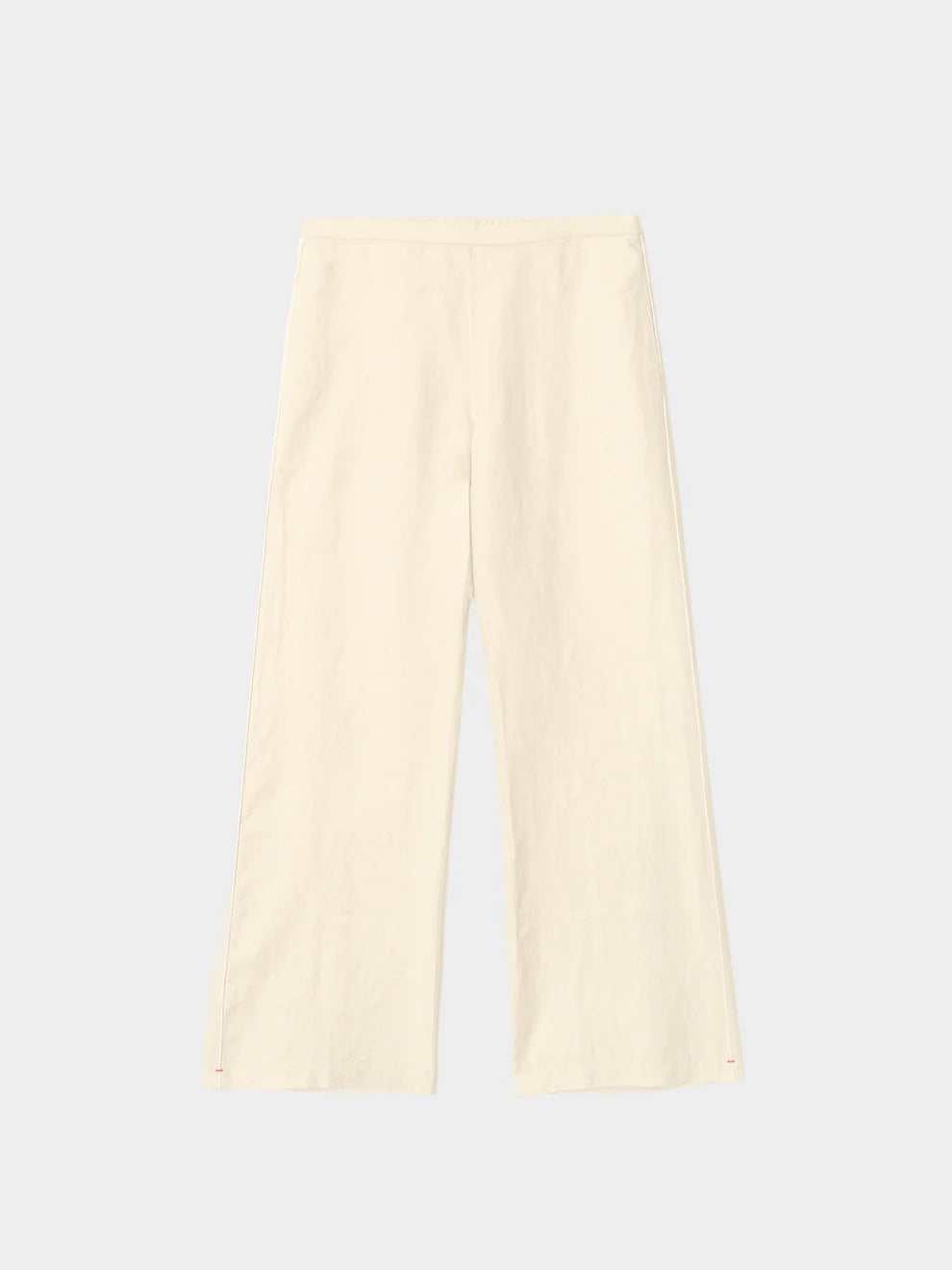 Cream-colored pants on a light gray background