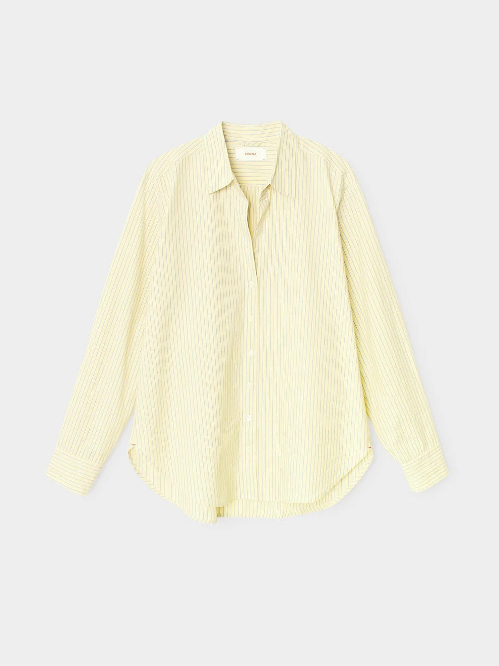 Yellow striped shirt on a light gray background