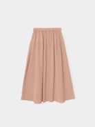 Beige pleated skirt on a white background