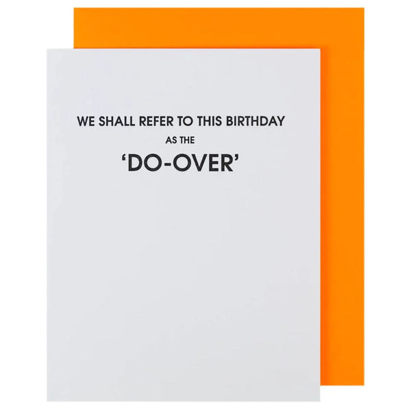 The Do-Over Birthday Letterpress Card
