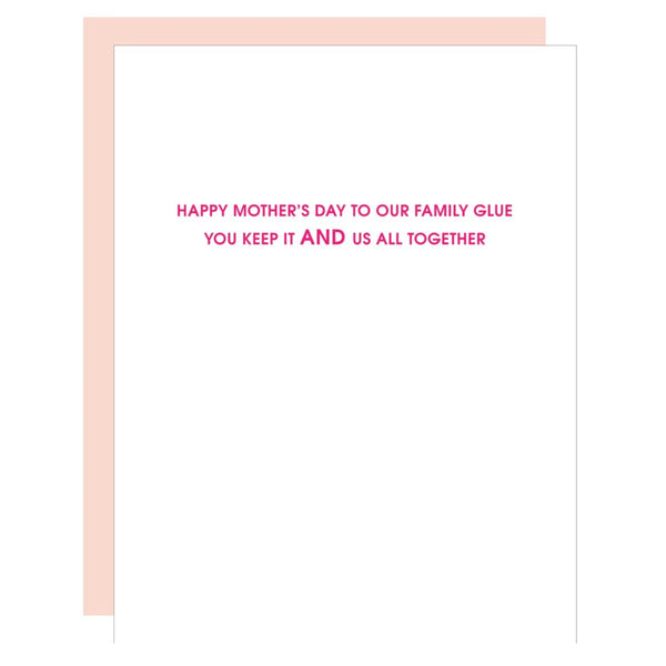 Family Glue Letterpress Card