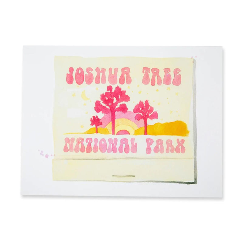 Joshua Tree Matchbook Watercolor Print