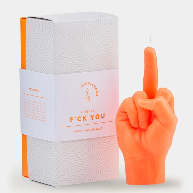 CandleHand "F*ck You" - Neon Orange